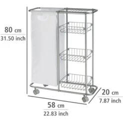 Wenko Sammelwagen Slim 3 Etagen -Obi Kuche Geschaft 454027 1068 04