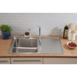 Respekta Einbauspüle Chicago 86 Cm X 50 Cm Edelstahl -Obi Kuche Geschaft 45546 4384 CHICAGO86X50 17