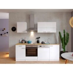 Respekta Küchenzeile KB220WW 220 Cm Weiß -Obi Kuche Geschaft 47304 4384 neu KB220WWG 02