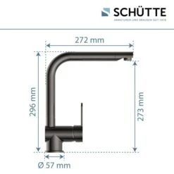 Schütte Küchenarmatur Rio Hochglanz-Graphit -Obi Kuche Geschaft 473315 2759 06