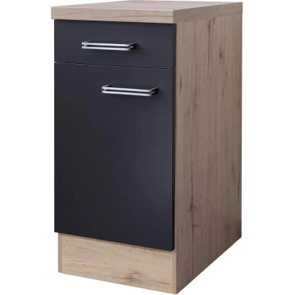 Flex-Well Exclusiv Unterschrank Lara 40 Cm Anthrazit-San Remo Eiche 3 Flex-Well Exclusiv Unterschrank Lara 40 Cm Anthrazit-San Remo Eiche