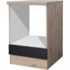 Flex-Well Exclusiv Herdumbauschrank Lara 60 Cm Anthrazit-San Remo Eiche -Obi Kuche Geschaft 4785523 4051 HU60Lara