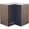 Flex-Well Exclusiv Eck-Hängeschrank Lara 60 X 60 Cm Anthrazit-San Remo Eiche -Obi Kuche Geschaft 4786299 4051 HE60Lara
