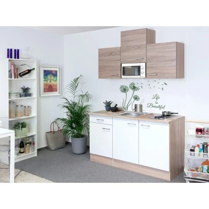 Flex-Well Classic Singleküche Florida 150 Cm Sonoma Eiche-Weiß-Sonoma Eiche 3 Flex-Well Classic Singleküche Florida 150 Cm Sonoma Eiche-Weiß-Sonoma Eiche