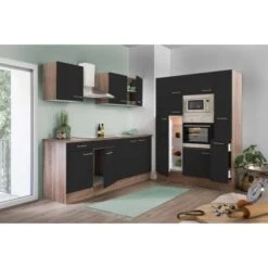 Respekta Küchenzeile Ohne E-Geräte 360 Cm Schwarz Seidengl.-Eiche York 9 Respekta Küchenzeile Ohne E-Geräte 360 Cm Schwarz Seidengl.-Eiche York -Obi Kuche Geschaft 49 4384 LBKB360EYSMIGKE 03