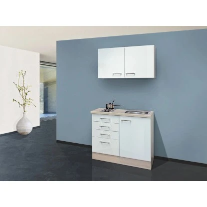 Flex-Well Exclusiv Miniküche Abaco 100 Cm Perlmutt Glänzend-Akazie Nachbildung 3 Flex-Well Exclusiv Miniküche Abaco 100 Cm Perlmutt Glänzend-Akazie Nachbildung