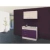 Flex-Well Exclusiv Miniküche Focus 100 Cm Akazie-Aubergine -Obi Kuche Geschaft 4 4051 g 100 501 000 focus