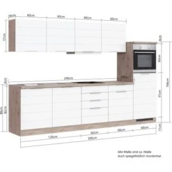 Held Möbel Küchenzeile 300 Cm Matt Weiß-Wotaneiche Ohne E-Geräte -Obi Kuche Geschaft 50034 11016600 1017.6291 5 1