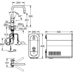 Grohe U-Auslauf Starter Kit Blue Home Chrom -Obi Kuche Geschaft 5189212 4520 100042123 2