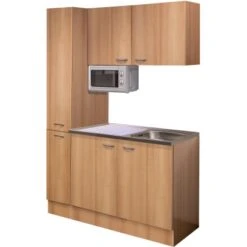 Flex-Well Singleküche 130 Cm Nano Buche -Obi Kuche Geschaft 51 g 130 801 000 frei nano