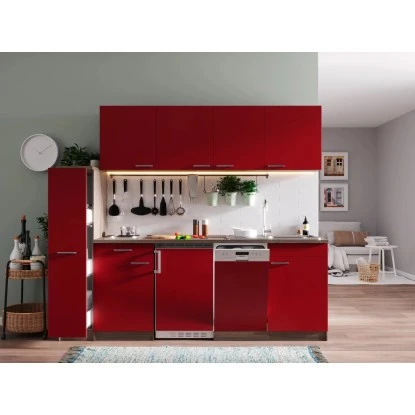 Respekta Küchenzeile KB225EYR 225 Cm Rot-Eiche York Nachbildung 5 Respekta Küchenzeile KB225EYR 225 Cm Rot-Eiche York Nachbildung – Bild 3