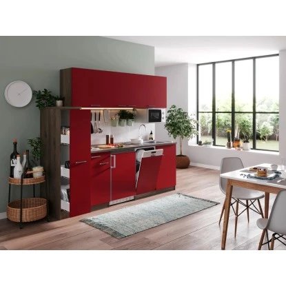 Respekta Küchenzeile KB225EYRMI 225 Cm Rot-Eiche York Nachbildung 3 Respekta Küchenzeile KB225EYRMI 225 Cm Rot-Eiche York Nachbildung