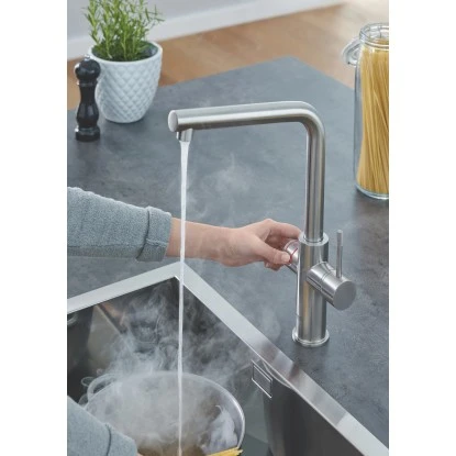 Grohe L-Auslauf Armatur Und Boiler Red Duo M-Size Supersteel 4 Grohe L-Auslauf Armatur Und Boiler Red Duo M-Size Supersteel – Bild 2