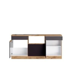 Held Möbel Winkelküche Turin 300 X 240 Cm Graphit-Wotaneiche Ohne E-Geräte -Obi Kuche Geschaft 5225 11016600 1130.6311 2b