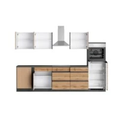 Held Möbel Winkelküche Turin 300 X 240 Cm Wotaneiche-Graphit Mit E-Geräten -Obi Kuche Geschaft 5233 11016600 1131.6310 2a