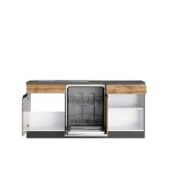 Held Möbel Winkelküche Turin 300 X 240 Cm Wotaneiche-Graphit Mit E-Geräten -Obi Kuche Geschaft 5233 11016600 1131.6310 2b