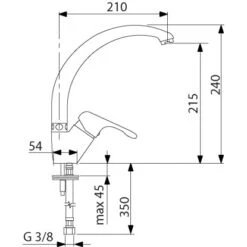 Sanitop-Wingenroth Küchenarmatur Candy Chrom -Obi Kuche Geschaft 529395 3711 2