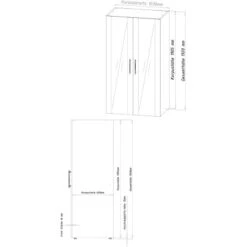 Respekta Schrankküche SKWGMIC Reversibel Grau-Weiß -Obi Kuche Geschaft 5317243 4384 03