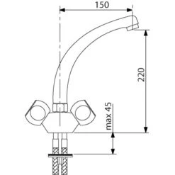 Sanitop-Wingenroth Zweigriff-Küchenarmatur Como Chrom -Obi Kuche Geschaft 534286 3711 3