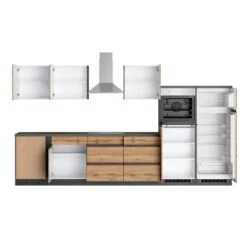 Held Möbel Winkelküche Turin 360 X 240 Cm Wotaneiche-Graphit Mit E-Geräten -Obi Kuche Geschaft 5365 11016600 1134.6310 2a