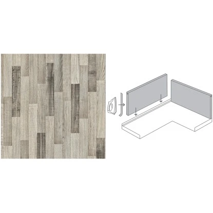 Küchenrückwand 296 Cm X 58,5 Cm Eiche Ajaccio Holznachbildung (BBL 242) 4 Küchenrückwand 296 Cm X 58,5 Cm Eiche Ajaccio Holznachbildung (BBL 242) – Bild 2