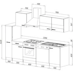 Respekta Küchenzeile KB250WW 250 Cm Weiß 21 Respekta Küchenzeile KB250WW 250 Cm Weiß -Obi Kuche Geschaft 57112 4384 neu KB250WWG 04