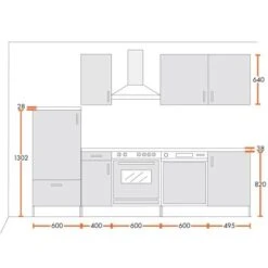 Menke Küchenzeile 270 Cm Lava-Anthrazit Hochglanz Sonoma-Eiche Nachbildung -Obi Kuche Geschaft 5880612 4719 mkprmzf270pl 1