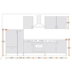 Menke Küchenzeile Premium 310 Cm Weiß Hochglanz-Sonoma Eiche Nachbildung -Obi Kuche Geschaft 5880885 4719 mkprmzf310
