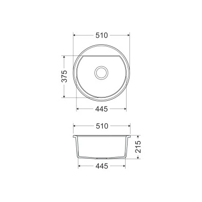 Miló Einbauspüle Granitverbundstoff Olli 51 Schwarz 4 Miló Einbauspüle Granitverbundstoff Olli 51 Schwarz – Bild 2