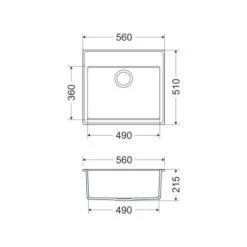 Miló Einbauspüle Granitverbundstoff Luxuria 56 Sand -Obi Kuche Geschaft 5903140018124 20 2