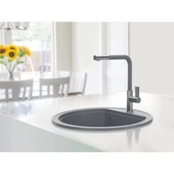 Miló Einbauspüle Granitverbundstoff Olli 51 Grau -Obi Kuche Geschaft 5903140018353 30