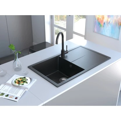 Miló Einbauspüle Granitverbundstoff Adore 86 Lava-Anthrazit 5 Miló Einbauspüle Granitverbundstoff Adore 86 Lava-Anthrazit – Bild 3