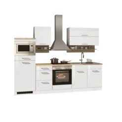 Held Möbel Küchenzeile Mailand 270 Cm Weiß Hochglanz-Weiß Matt Mit E-Geräten -Obi Kuche Geschaft 5910 11016600 568.1.6210 1