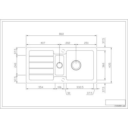 Eurodomo Einbauspüle Bali 86 Cm Mit Stopfenventil Beige 4 Eurodomo Einbauspüle Bali 86 Cm Mit Stopfenventil Beige – Bild 2