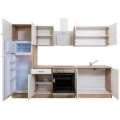 Respekta Küchenzeile KB270ESWCGKE 270 Cm Weiß-Eiche Sägerau Nachbildung Glänzend 41 Respekta Küchenzeile KB270ESWCGKE 270 Cm Weiß-Eiche Sägerau Nachbildung Glänzend -Obi Kuche Geschaft 6347397 KB270ESWCGKE 05