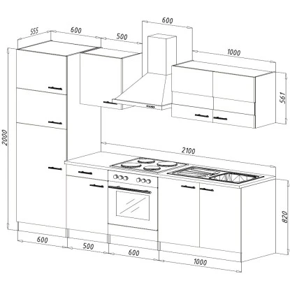 Respekta Küchenzeile KB270ESRCGKE 270 Cm Rot-Eiche Sägerau Nachbildung 6 Respekta Küchenzeile KB270ESRCGKE 270 Cm Rot-Eiche Sägerau Nachbildung – Bild 4