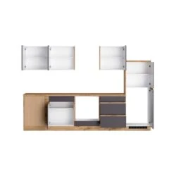 Held Möbel Winkelküche Turin 240 X 300 Cm Graphit-Wotaneiche Ohne E-Geräte -Obi Kuche Geschaft 63998 11016600 1114.6311 2