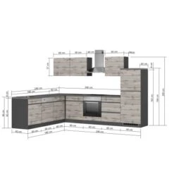 Held Möbel Winkelküche Turin 240 X 300 Cm Graphit-Wotaneiche Mit E-Geräten -Obi Kuche Geschaft 64160 11016600 1115.6311 5