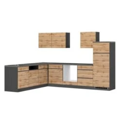 Held Möbel Winkelküche Turin 240 X 300 Cm Wotaneiche-Graphit Ohne E-Geräte -Obi Kuche Geschaft 64236 11016600 1116.6310 1