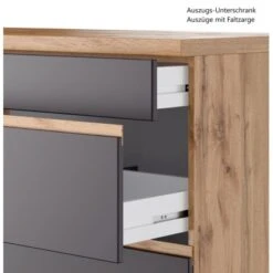 Held Möbel Küchenzeile Turin 330 Cm Graphit-Wotaneiche Mit E-Geräten -Obi Kuche Geschaft 64814 11016600 1122.6311 8