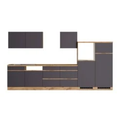 Held Möbel Küchenzeile Turin 360 Cm Graphit-Wotaneiche Ohne E-Geräte -Obi Kuche Geschaft 64905 11016600 1124.6311 1
