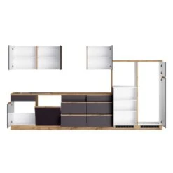 Held Möbel Küchenzeile Turin 360 Cm Graphit-Wotaneiche Ohne E-Geräte -Obi Kuche Geschaft 64905 11016600 1124.6311 2