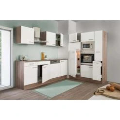 Respekta Küchenzeile Ohne E-Geräte 370 Cm Weiß Seidengl.-Eiche York -Obi Kuche Geschaft 64 4384 LBKB370EYWMIGKE 03