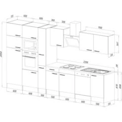 Respekta Küchenzeile Ohne E-Geräte 370 Cm Weiß Seidengl.-Eiche York -Obi Kuche Geschaft 64 4384 LBKB370EYWMIGKE 04
