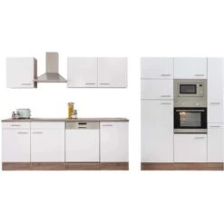 Respekta Küchenzeile Ohne E-Geräte 370 Cm Weiß Seidengl.-Eiche York -Obi Kuche Geschaft 64 4384 LBKB370EYWMIGKE 05