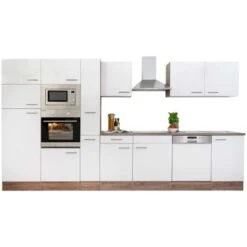 Respekta Küchenzeile Ohne E-Geräte 370 Cm Weiß Seidengl.-Eiche York -Obi Kuche Geschaft 64 4384 LBKB370EYWMIGKE 07