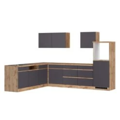 Held Möbel Winkelküche Turin 300 X 240 Cm Graphit-Wotaneiche Ohne E-Geräte -Obi Kuche Geschaft 65225 11016600 1130.6311 1