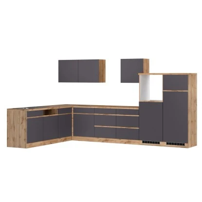 Held Möbel Winkelküche Turin 360 X 240 Cm Graphit-Wotaneiche Ohne E-Geräte 4 Held Möbel Winkelküche Turin 360 X 240 Cm Graphit-Wotaneiche Ohne E-Geräte – Bild 2