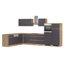 Held Möbel Winkelküche Turin 360 X 240 Cm Graphit-Wotaneiche Mit E-Geräten -Obi Kuche Geschaft 65381 11016600 1134.6311 1
