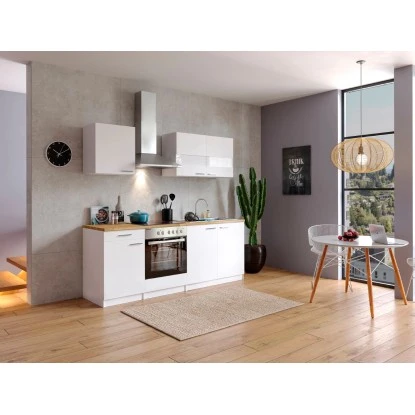 Respekta Küchenzeile KB210WWC 210 Cm Weiß 3 Respekta Küchenzeile KB210WWC 210 Cm Weiß